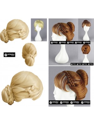 Parrucca per Vestito Carnevale Regina dei Ghiacci  Principessa Bionda, Rossa Anna Elsa WAFF001